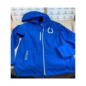 NFL Indianapolis‎ Colts Blue Hooded Softshell Jacket Full Zip Large L